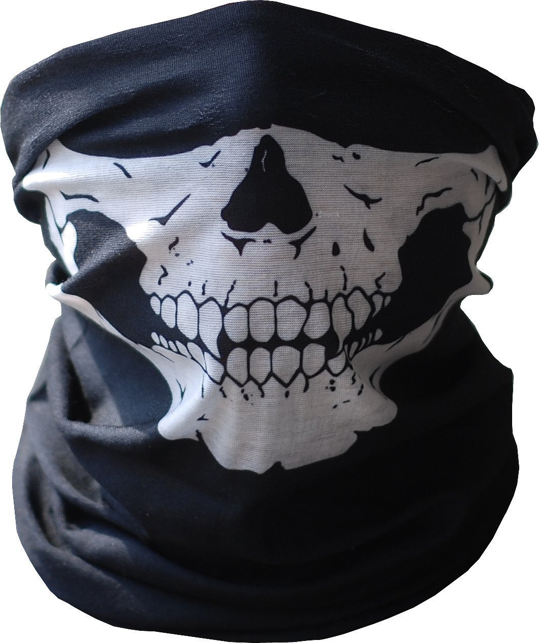 NIKAVI Black Seamless Skull Face Tube Mask - Pack (2)